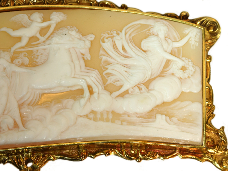 Superb Baroque style French cameo with gold mounting. A true collectors item! (image 11 of 16)